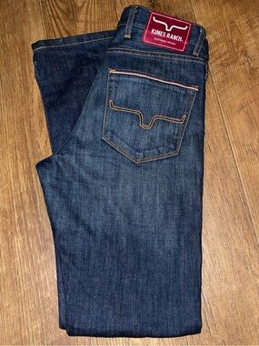 Kimes Ranch Roger Dark Wash Mid Low Rise Slim Fit Jeans